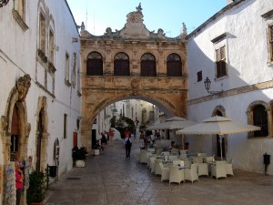 Bishop's Palace Bridge in the cathedral's piazza