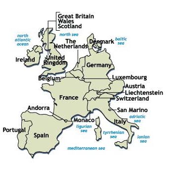 Map of Western Europe Final
